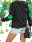 Shamrock Print Long Sleeve St. Patrick's Day Shirt