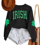Shamrock Print Long Sleeve St. Patrick's Day Shirt