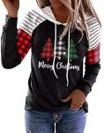 Merry Christmas Buffalo Plaid Tree Hoodie Shirt