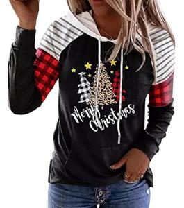 Merry Christmas Buffalo Plaid Tree Hoodie