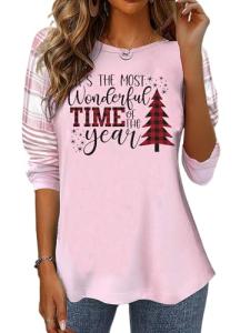 Buffalo Plaid Christmas Tree Shirt for Women