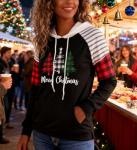 Merry Christmas Buffalo Plaid Tree Hoodie Shirt