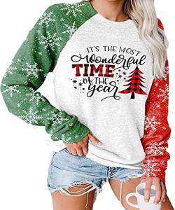 Merry Christmas Women’s Color Block Tee Gray