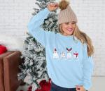 Funny Cat Christmas Sweatshirt for Women