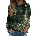 Cute Santa Claus Print Christmas T-Shirt for Women