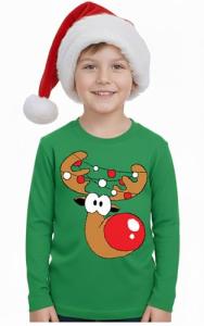 Cute Reindeer Ugly Christmas Shirt for Kids