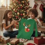Cute Reindeer Ugly Christmas Shirt for Kids