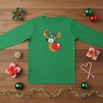 Cute Reindeer Ugly Christmas Shirt for Kids