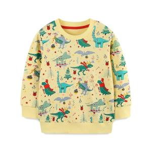 Dinosaur Print Toddler Christmas Sweatshirt 3T