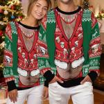 Funny Custom Face Christmas Sweaters for Couples