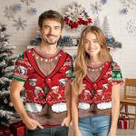 Funny Custom Face Christmas Sweaters for Couples