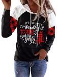 Merry Christmas Buffalo Plaid Tree Hoodie Top