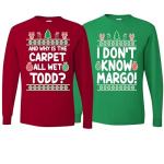 Funny "Why Is Carpet Wet?" Couples Christmas Tee