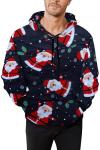 Men's Fuzzy Christmas Hoodie with Kangaroo Pocket