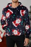 Men's Fuzzy Christmas Hoodie with Kangaroo Pocket