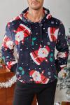 Men's Fuzzy Christmas Hoodie with Kangaroo Pocket