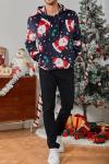 Men's Fuzzy Christmas Hoodie with Kangaroo Pocket
