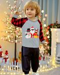 Toddler Christmas Plaid T-Shirt with Santa Design