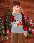 Toddler Christmas Plaid T-Shirt with Santa Design