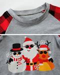 Toddler Christmas Plaid T-Shirt with Santa Design