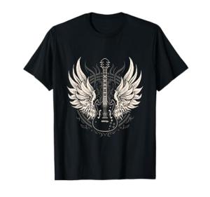 Retro 80s Rock & Roll Guitar Wings T-Shirt