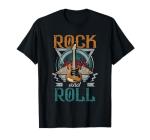 Retro 80s Rock & Roll Guitar Wings T-Shirt