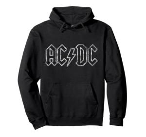 AC/DC Jagged Logo Black Classic Rock Hoodie