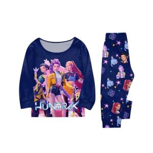 Kpop Girls Cartoon Long Sleeve Tee and Pants Set