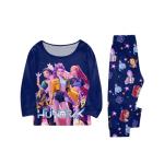 Kpop Girls Cartoon Long Sleeve Tee and Pants Set