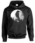 CROW SILHOUETTE Men's Black Pullover Hoodie
