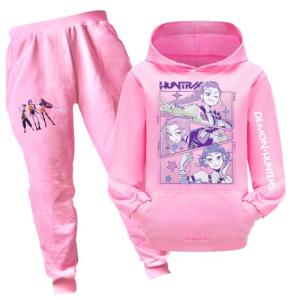 Girls’ K-Pop Hoodie and Pant Outfit Set