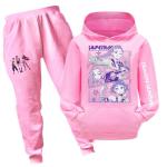 Girls’ K-Pop Hoodie and Pant Outfit Set