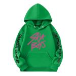 Green Long Sleeve Hoodie for Girls - Hunter Pop Design