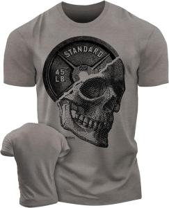 Skull Plate Gym Shirt for Serious Lifters