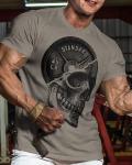 Skull Plate Gym Shirt for Serious Lifters