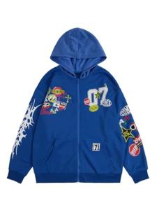 Men's Oversized Y2K Graphic Hoodie Jacket