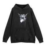 Oversized Graphic Hoodie for Men - Black XXL
