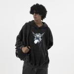 Oversized Graphic Hoodie for Men - Black XXL