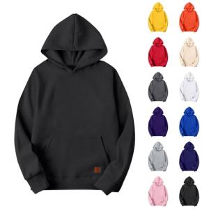 Plus Size Unisex Y2K Oversized Hoodie Black