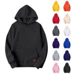 Plus Size Unisex Y2K Oversized Hoodie Black