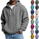 Cozy Oversized Waffle Knit Hoodie for Men