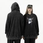Oversized Graphic Hoodie for Men - Black XXL