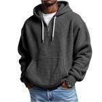 Cozy Oversized Waffle Knit Hoodie for Men