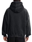 Oversized Acid Wash Zip Up Hoodie for Men
