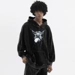 Oversized Graphic Hoodie for Men - Black XXL