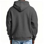 Cozy Oversized Waffle Knit Hoodie for Men