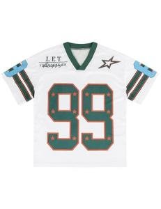 Arssm Men's Oversized V Neck Graphic Tee