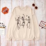 Halloween Skeleton Dance Oversized Tee for Women