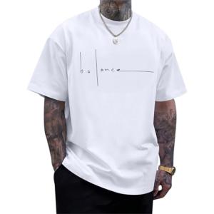 Men's Oversized Graphic Letter Print T-Shirt