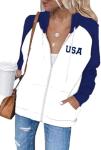 Oversized Patriotic USA Hoodie with Pocket